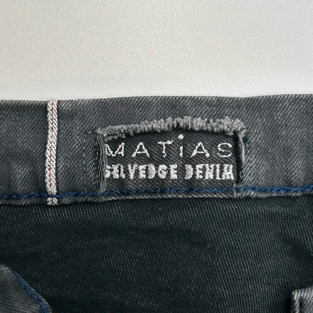 Matias Sol Jeans Gray Faded Denim Size 30x26.5 Selvedge Made‎ In USA Pants